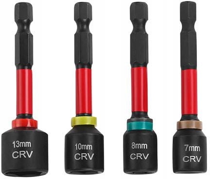 Zestaw nasadek magnetycznych do wkrętów walizka 4 sztuki UDAROWE