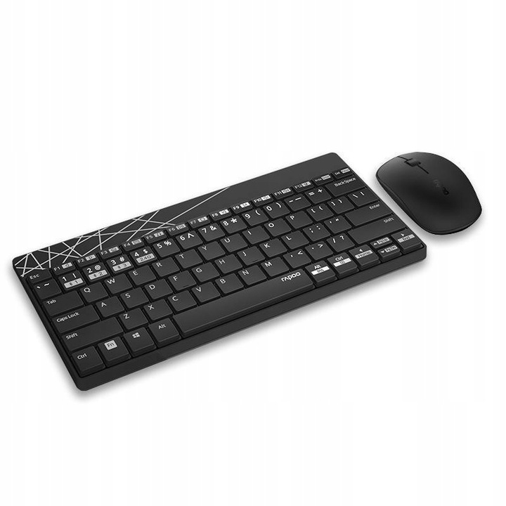 Klawiatura Myszka Zestaw Bezprzewodowy RAPOO czarny 8000M
