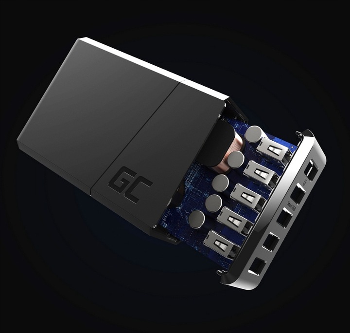 ŁADOWARKA SIECIOWA SZYBKA GC 52W 5x USB 5 PORTÓW WYCISKACZ DO PASTY