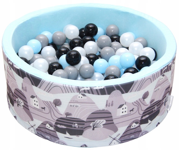 Suchy basen z piłkami kulkami 200szt dla dzieci piłeczkami 80x30 kojec
