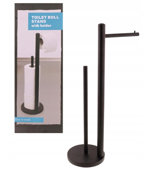 UCHWYT NA PAPIER TOALETOWY STOJĄCY DO WC 51 cm STOJAK METALOWY hit