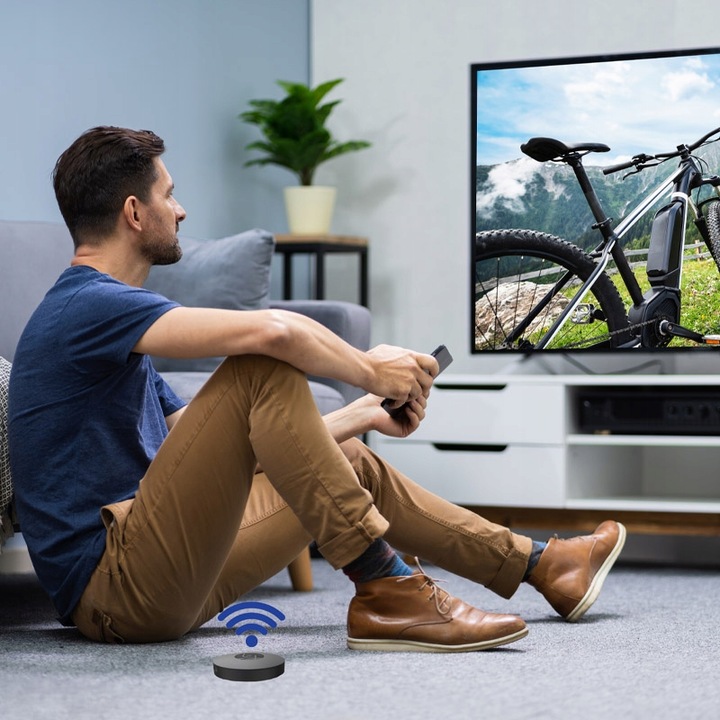 BEZPRZEWODOWY ADAPTER WIFI HDMI MIRRORSCREEN CHROMECAST 2W1 DUŻY