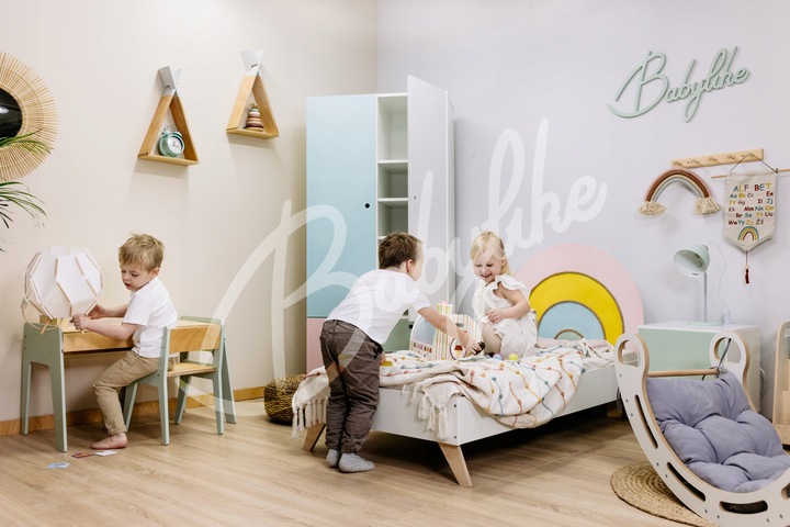 Bujak drewniany, bujaczek + zjeżdżalnia little M