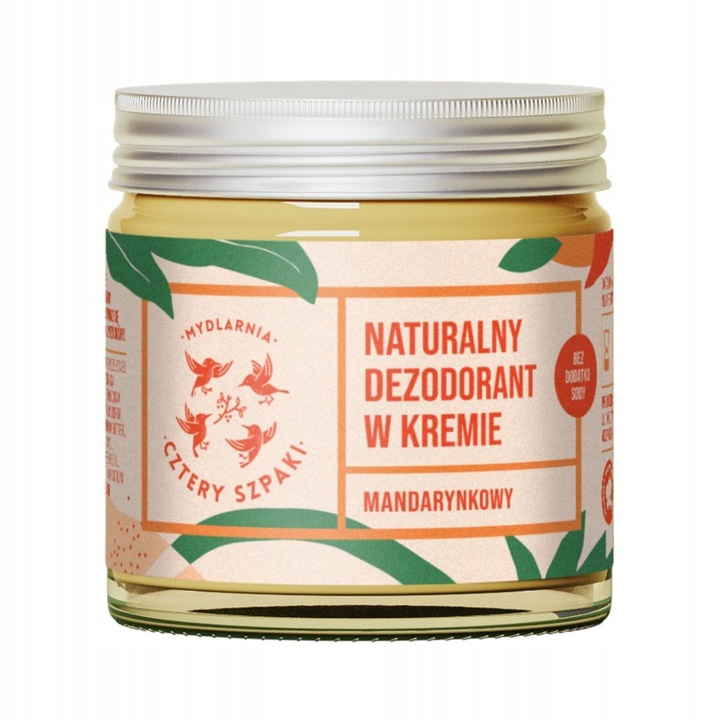 Dezodorant w kremie mandarynkowy bez dodatku sody Cztery Szpaki 60 ml