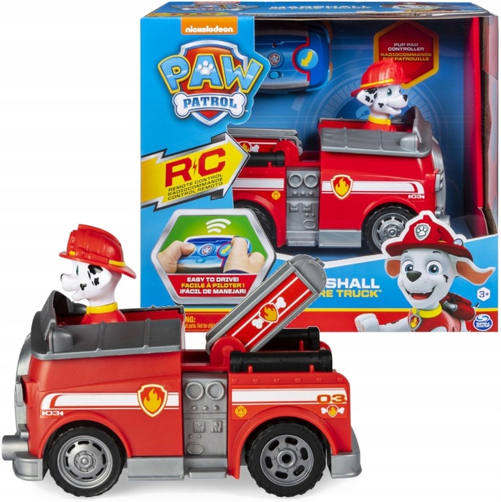 PSI PATROL MARSHALL POJAZD STRAŻ ZDALNIE STEROWANY