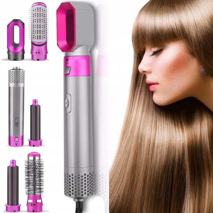 SUSZARKA DO WŁOSÓW JONIZACJA PRO MOCNA ZESTAW SZCZOTKA 5w1