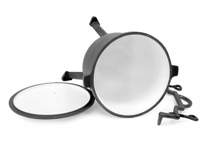 Kociołek ŻELIWNY emaliowany 10L Meyerhoff + GRATIS ŁYŻKA PRAŻONE