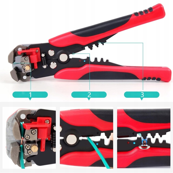 Szczypce do ściągania izolacji przewodów automat ściągacz 0.5-6mm 5003