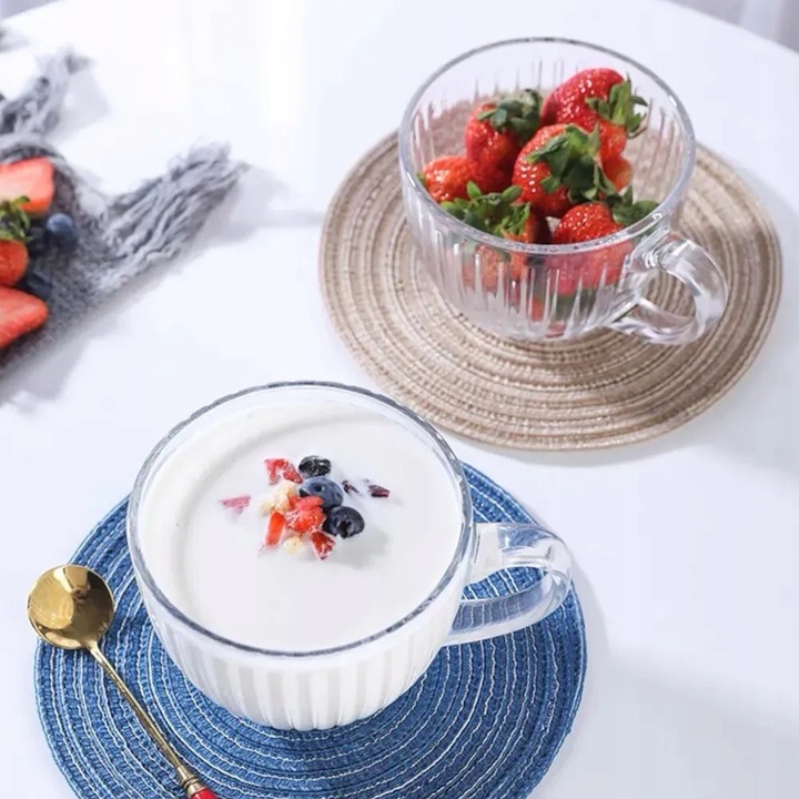 Komplet 6 filiżanek szklanych kubki szklanki Altom Design Venus 460 ml