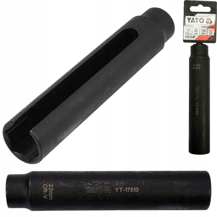 YATO KLUCZ DŁUGA NASADKA DO DEMONTAŻU SONDY LAMBDA 150MM 1/2 22MM YT-17513