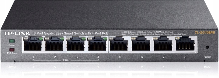 TL-SG108PE Switch Smart 8xGE (4xPoE)