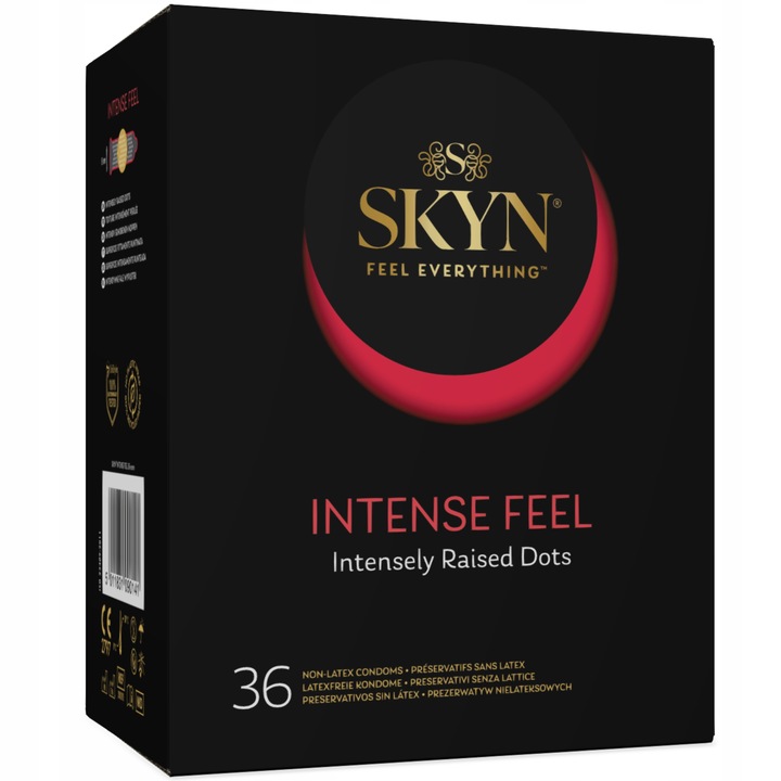 Prezerwatywy SKYN INTENSE FEEL z wypustkami BEZ LATEKSU stymulujące