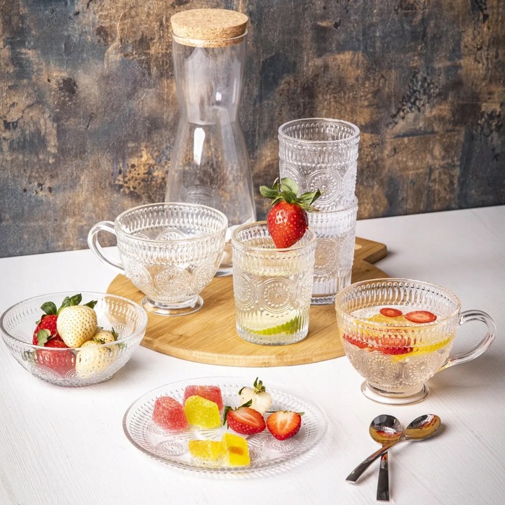 Talerzyki deserowe Talerze do ciasta Altom Design Daisy 17 cm Zestaw 6 szt