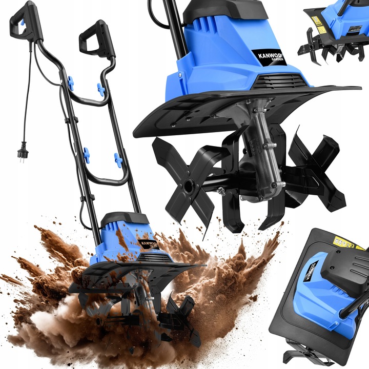 GLEBOGRYZARKA ELEKTRYCZNA MOCNY KULTYWATOR GIGANT 36CM DO ZBITEJ GLEBY