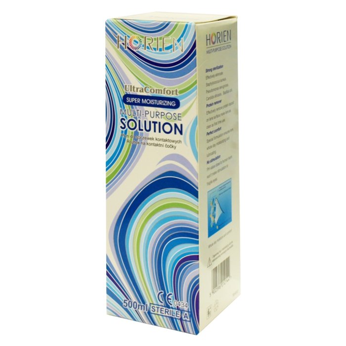 Płyn do soczewek HORIEN Ultra Comfort 500 ml + pojemniczek