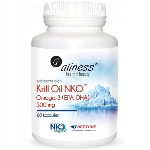 Aliness Krill Oil NKO Omega 3 60 kaps. olej z kryla serce układ nerwowy