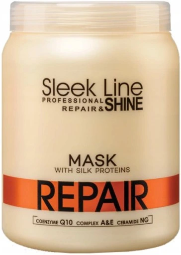 Stapiz ZESTAW XXL Sleek Line Repair z Jedwabiem Szampon 1000ml Maska 1000ml