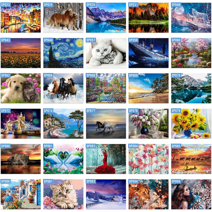 HAFT DIAMENTOWY DIAMOND PAINTING MOZAIKA DIAMENTOWA ZESTAW 5D + AKCESORIA