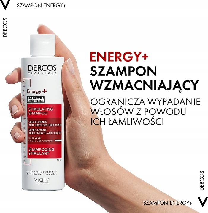 Vichy Dercos Aminexil Szampon Eliminujący Wypadanie Włosów 200 ml