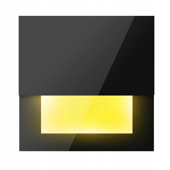 Oprawa schodowa 230V LED oświetlenie lampka schody CZARNA CIEPŁA 3000k