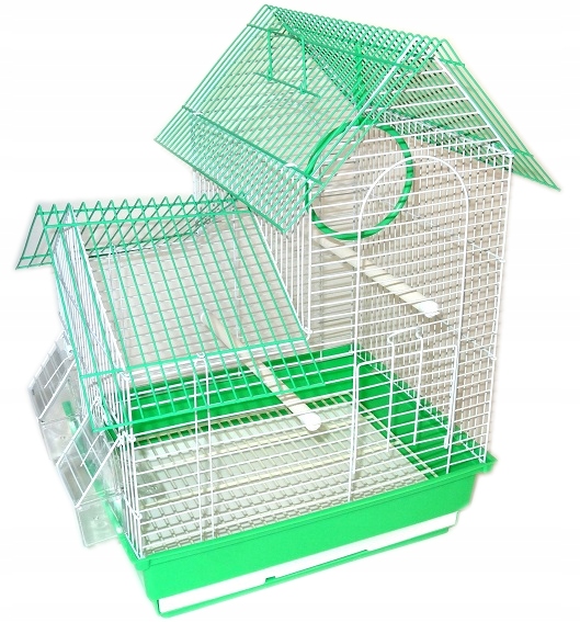 Klatka ZAMEK dla PTAKÓW PAPUGI PAPUG KANARKA PTAKA+KARMA