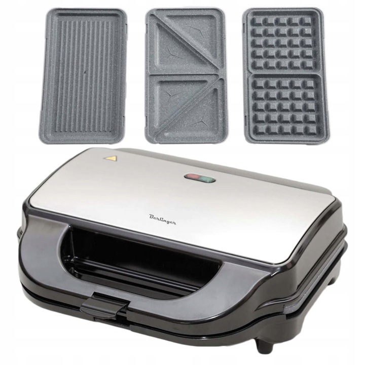 Gofrownica Toster Grill - Opiekacz 3 w 1 | MAX2100W | marmurkowe
