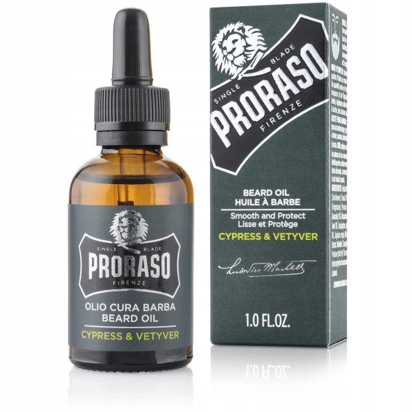 Proraso Cypress & Vetyver Olejek do brody, 30 ml