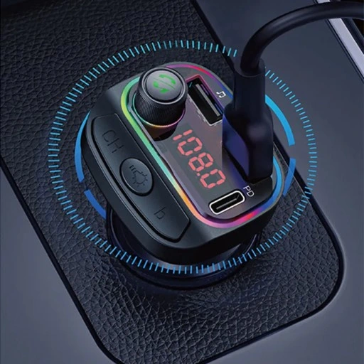 TRANSMITER BLUETOOTH SAMOCHODOWY FM ŁADOWARKA USB QC 3.0