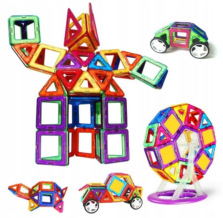 KLOCKI MAGNETYCZNE PANELE NEODYMOWE 76 EL ZESTAW