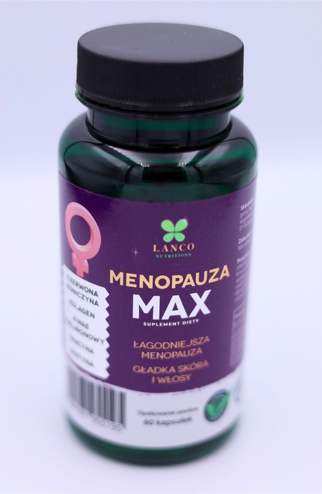 MENOPAUZA MAX PREMIUM dla dojrzałych kobiet Czerwona koniczyna Lanco 60kaps