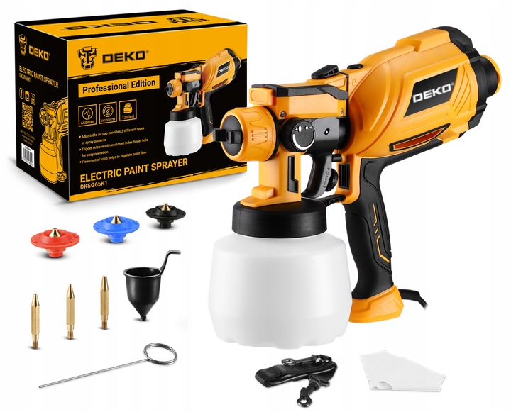 PISTOLET MALARSKI AGREGAT DO MALOWANIA ŚCIAN 3DYSZE 80 DIN ZESTAW XXL