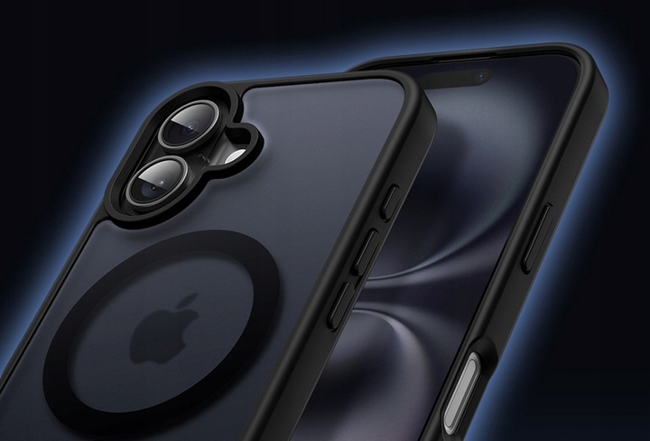 Etui do iPhone 16 WZMACNIANE 360° MATOWE MATT Case + 2szt SZKŁO