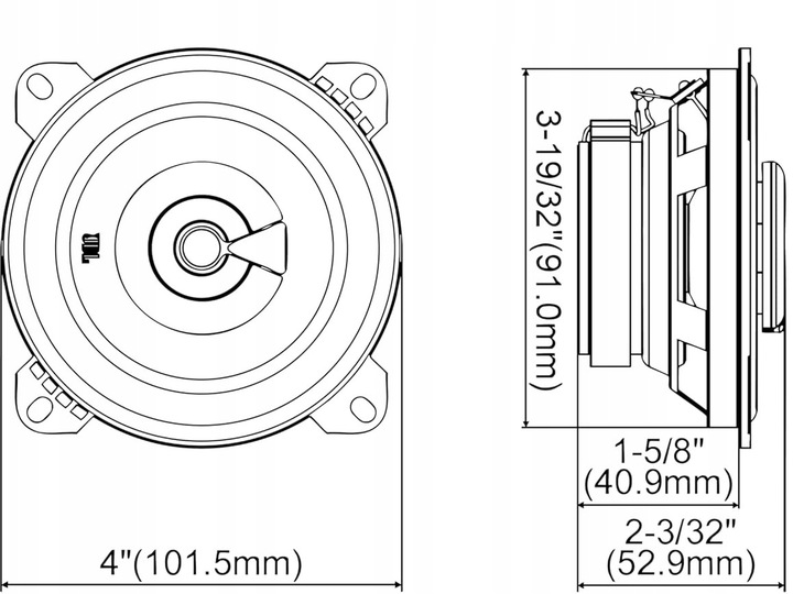 JBL Stage2 45F | 4" 320W | 10 cm / 100 mm Głośniki Samochodowe