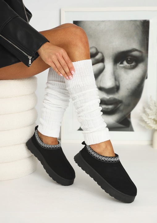 Getry Damskie Ocieplacze na Nogi Zimowe Ocieplane Grube Cerber BIAŁE