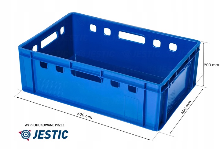 SKRZYNKA POJEMNIK EURO E2 NIEBIESKA NOWA MOCNA
