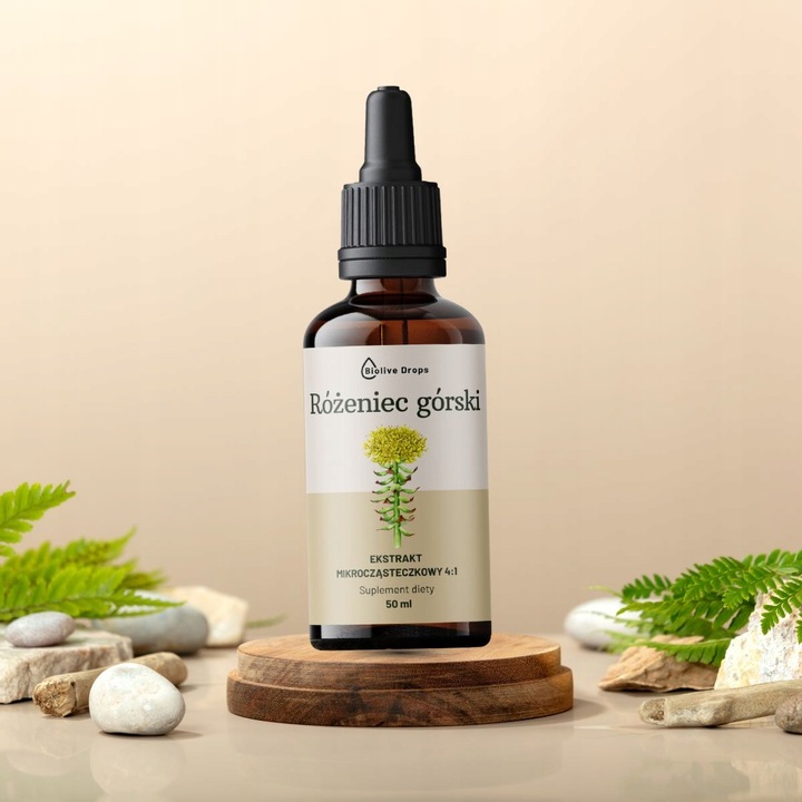 Różeniec Górski Krople Ekstrakt Mikrocząsteczkowy Adaptogeny Suplement 50ml