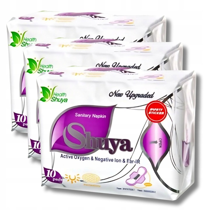Podpaski Shuya Health dzienne bawełniane 10 sztuk ZESTAW 3 opakowań
