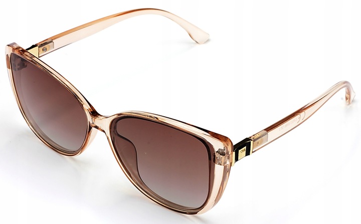 OKULARY PRZECIWSŁONECZNE DAMSKIE POLARYZACYJNE UV400 ETUI CIENIOWANE SZKŁA