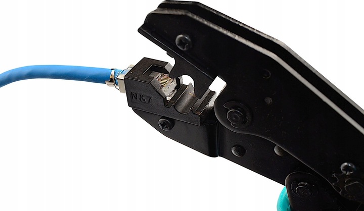 ZACISKARKA DO WTYKÓW EKRANOWANYCH RJ45 KAT.6A KAT.7 NA GRUBY KABEL