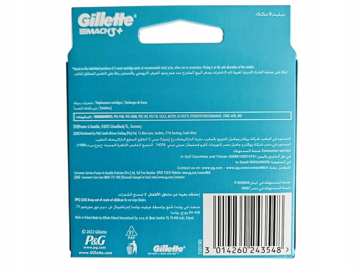 8 SZTUK ! MACH3 MADE IN POLAND wersja eksportowa ! Wkłady do maszynki MACH3