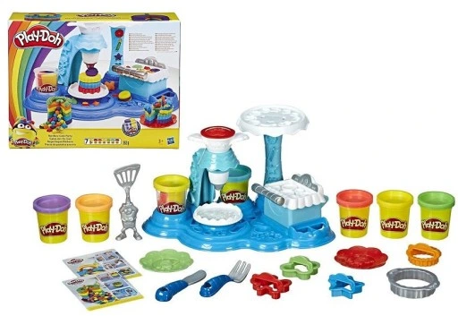 PLAY-DOH CIASTOLINA ZESTAW FABRYKA CIASTEK +7 TUB