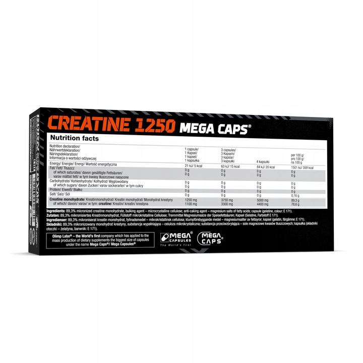 OLIMP CREATINE MEGA CAPS 2x120kaps KREATYNA MONOHYDRAT MONO