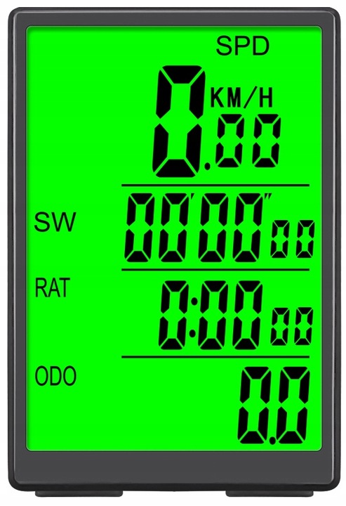 Bezprzewodowy Licznik Rowerowy Prędkościomierz Podświetlenie Do Roweru
