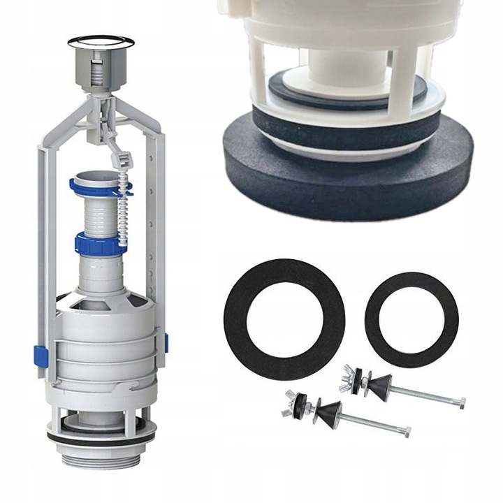 Zawór Spustowy Do Spłuczki + Zestaw Naprawczy Uniwersalny Do Cersanit