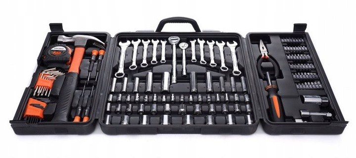 ZESTAW KLUCZY NARZĘDZI KLUCZE NASADOWE W WALIZCE 140 EL WALIZKA NARZĘDZIOWA