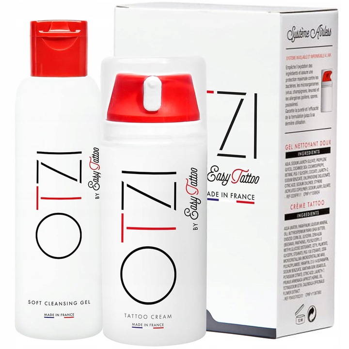 EASY TATTOO Krem do tatuażu 100ml + Żel 125ml Zestaw OTZI