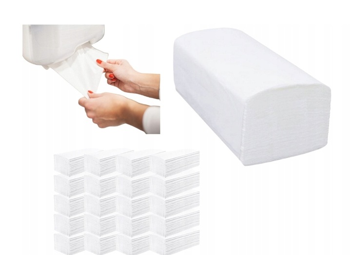 Ręcznik Papierowy ZZ Bio BIAŁY 25g GRUBY CELULOZA 1w 21X23 4000SZT