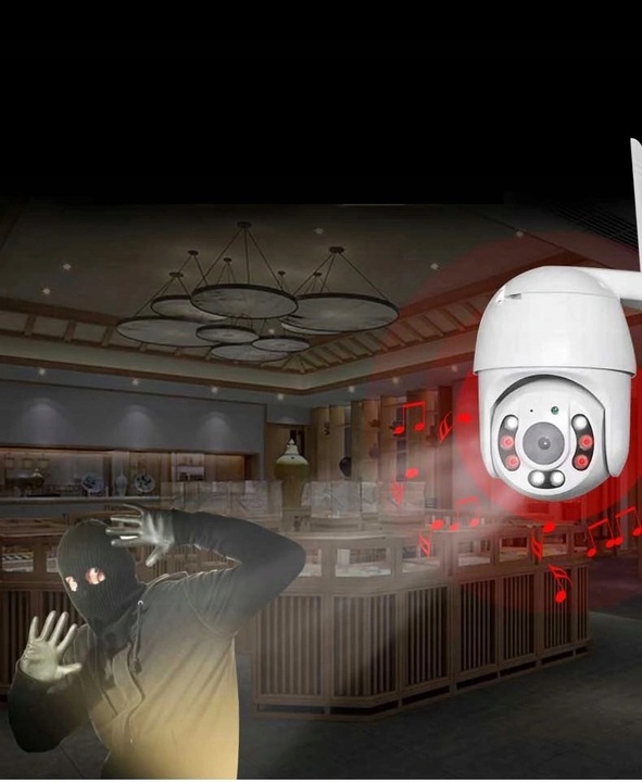 KAMERA ZEWNĘTRZNA WIFI IP OBROTOWA 4MPX MONITORING