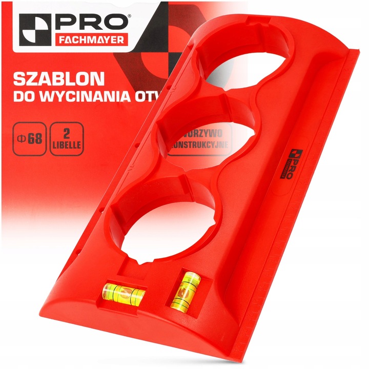 WZORNIK SZABLON DO WYCINANIA WYMIAROWANIA OTWORÓW POD PUSZKI GNIAZDEK