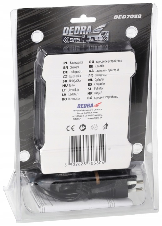 Ładowarka do akumulatorów DEDRA SAS+ALL zasilacz do baterii 18V 60W